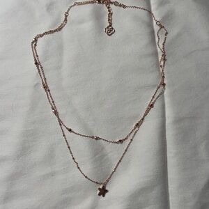Kendra Scott Rose Gold Double Layer Star Necklace